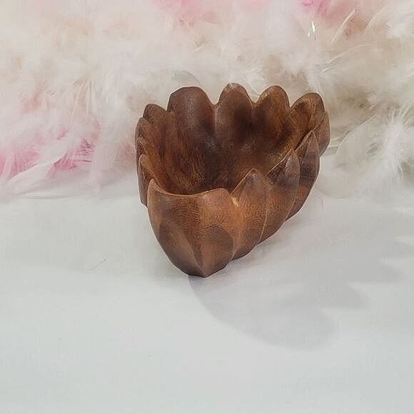 Vintage Small Acacia Wood Bowl - Picture 3 of 9